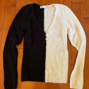 Zara two-tone sweater